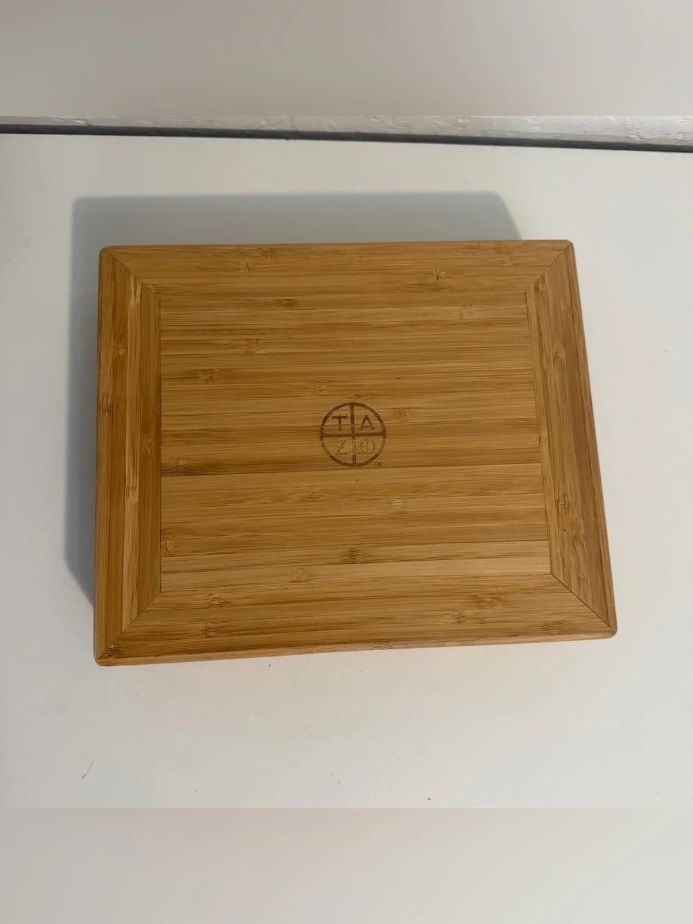 TAZO Tea Bag Box Organization Organize Wooden Storage Display Bamboo